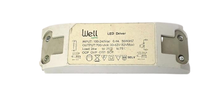 DRIVER LED WELL 24W 100-240V AC/30V-42V DC