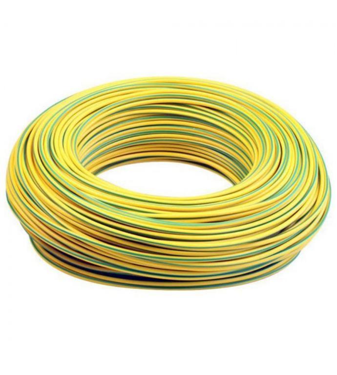 FIL RIGIDE VERT JAUNE 10MM NEXANS