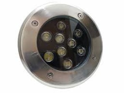 [112230100903] SPOT LED SOL ENCASTRE 9W 6500K IP65 ALU 