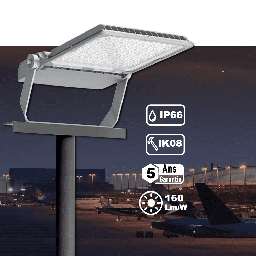 PROJECTEUR LED WELL PREMIUM 3CCT ET PUISSANCE  RÉGLABLE 400W à 600W IP66 IK08